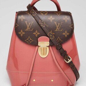 Louis Vuitton Monogram Coated Canvas and Rose Vernis Hot Springs Backpack Bag